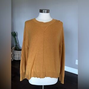 Universal Thread Cotton/Wool Blend Crewneck Sweater Mustard LG